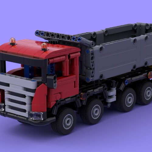 MOC-197789 斯K尼亚G系列10x4自卸卡车 698片 电子图纸 积木