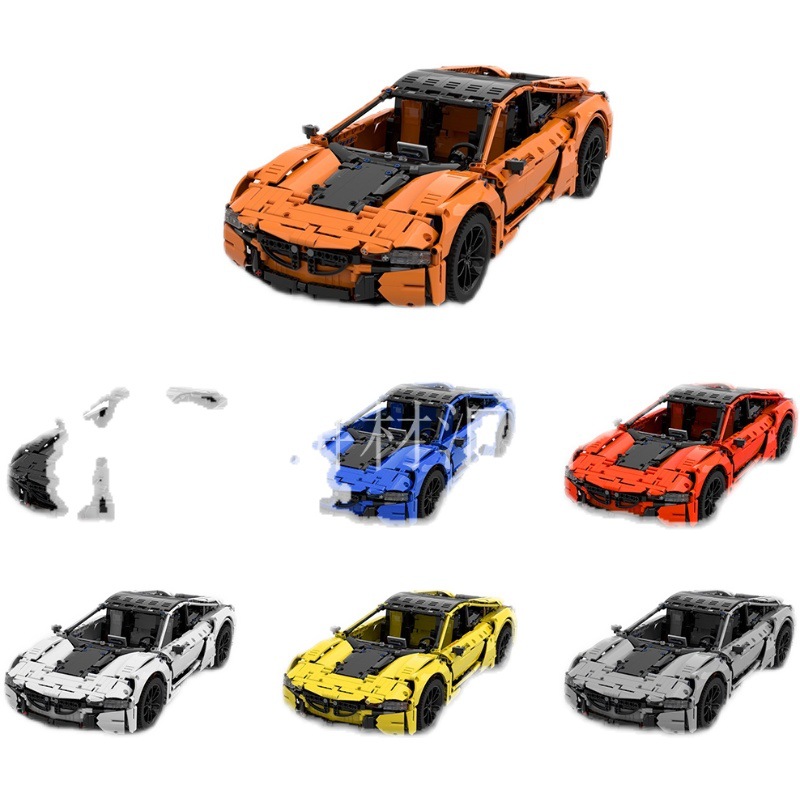 MOC-43958 i8超级跑车 四通道APP遥控 国产积木 兼容乐高科技