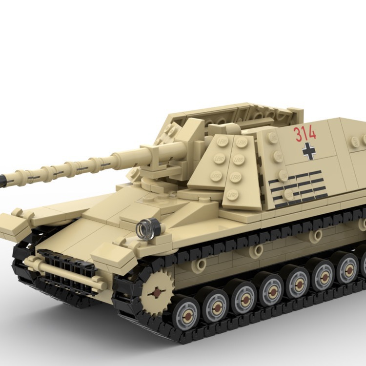 MOC-XM204 纳绍恩坦克驱逐坦克 719片 电子图纸 拼插积木