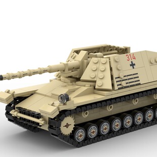 719片 MOC XM204 纳绍恩坦克驱逐坦克 拼插积木 电子图纸