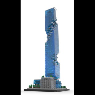 800比例曼谷 电子图纸 拼插积木 1865片 MOC 41CM高 XM354