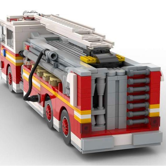 MOC-87468 消防车 电子图纸 拼插积木 752片 无人仔