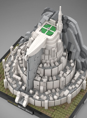 moc-140900 霍比特人和指环 白城 1970片 底座绿色换黑
