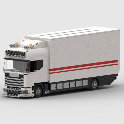 MOC-131108 斯堪尼亚流线型R730汽车运输车 电子图纸 积木 1430片