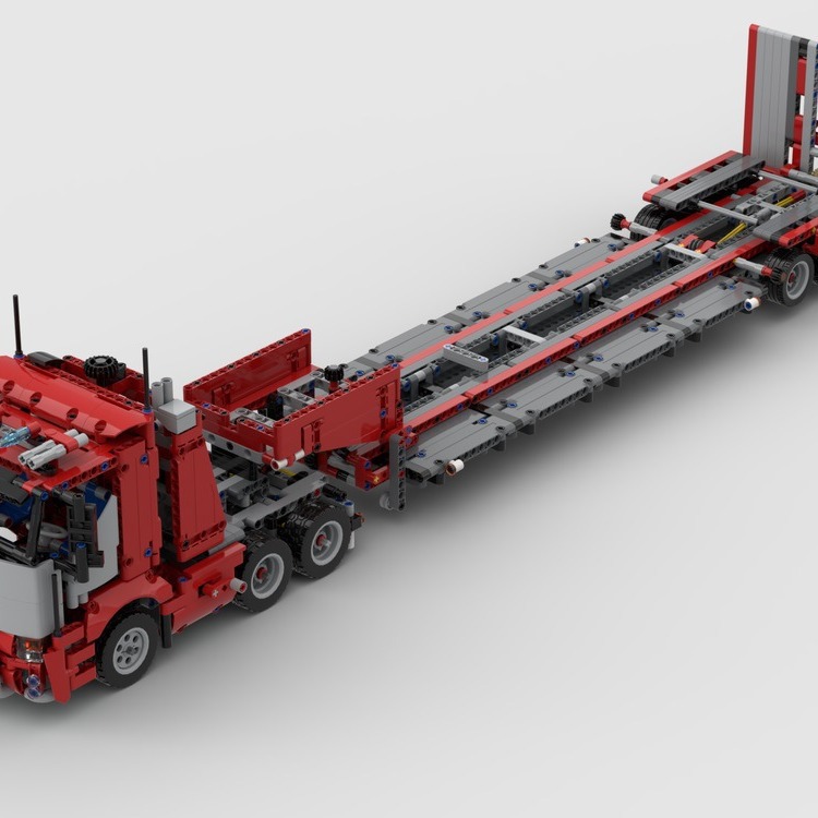 MOC-XM188 重型车头+拖车 电子图纸 拼插积木 1797片