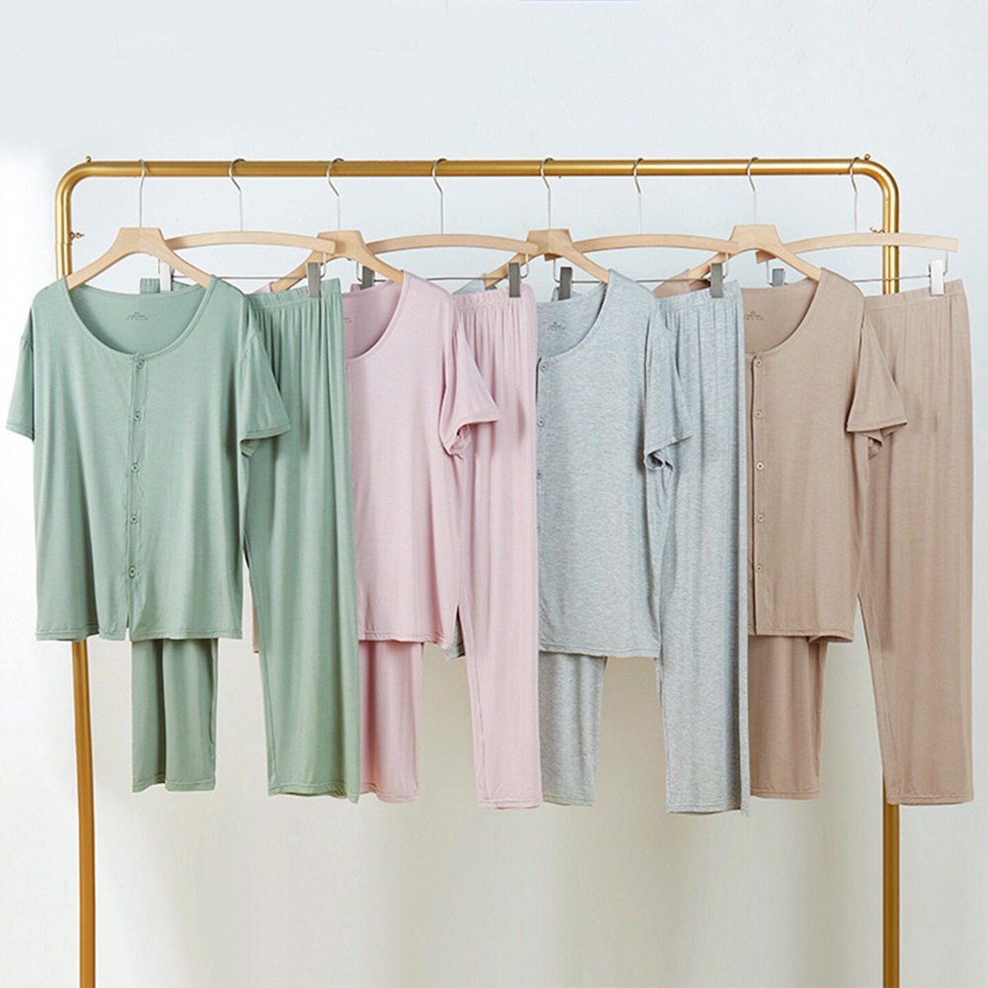 夏季中老年短袖空调服睡衣开衫
