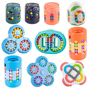 可乐魔豆易拉罐魔方六面旋转益智魔团双面滚珠逻辑训练益智玩具