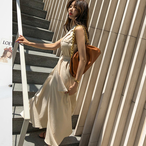 RM12694#赫本风女装气质连衣裙女神范2023年新款夏天收腰显瘦法式复古裙子