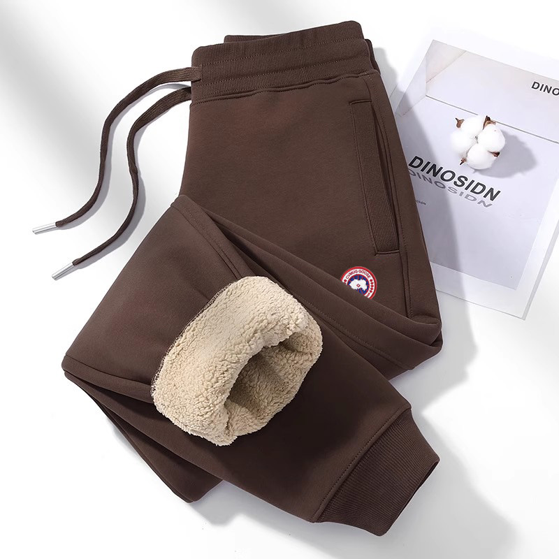 加拿大运动裤秋冬羊羔绒加长棉裤