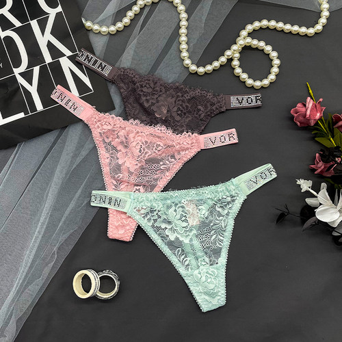 蕾丝女士丁字裤无痕性感内裤女T
