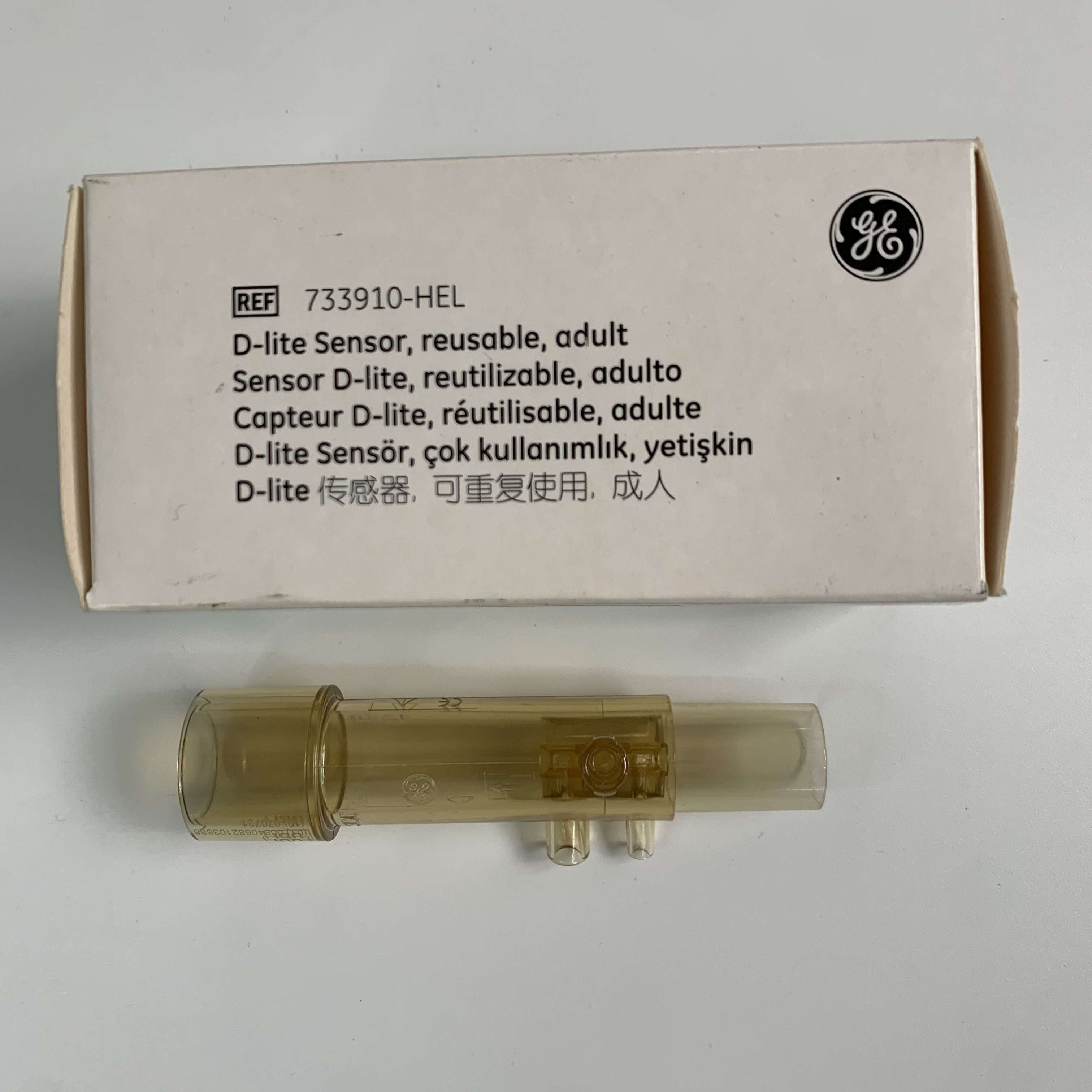 GE原装欧美达麻醉机呼吸机成人肺功能转换器传感器733910-HEL
