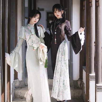 售完无补！【兰亭·霜月夜op】withpuji原创设计中华风改良旗袍秋