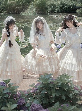 【象牙塔】withpuji原创设计 cla梦幻大摆纱裙op/jsk三子lolita裙