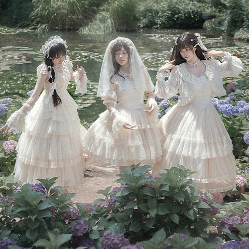 【象牙塔】withpuji原创设计 cla梦幻大摆纱裙op/jsk三子lolita裙