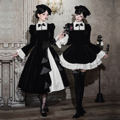 来信与诗·归于暮色｜WP原创副牌优雅显瘦撞色立领op双子秋冬lo裙