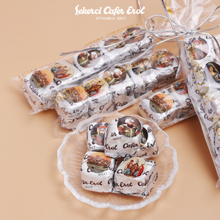 土耳其进口SekerciCaferErol塞克琦巧克力味开心果夹心软糖50g