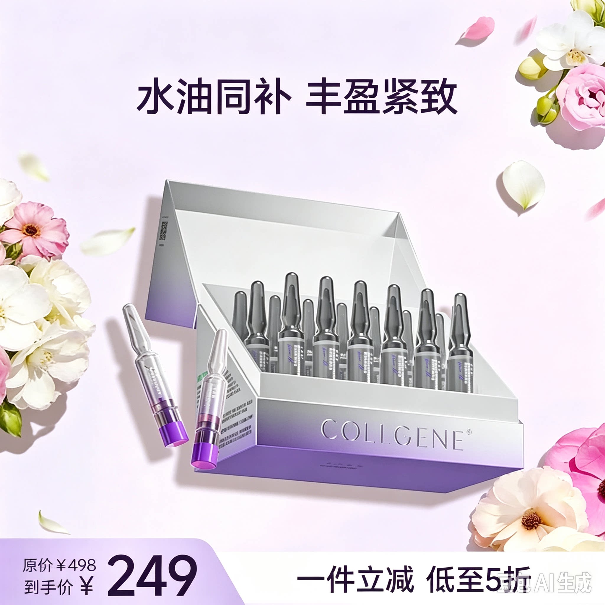 新品可丽金重组胶原蛋白赋能珍萃双芯精华油紧致抗皱保湿滋润锁水
