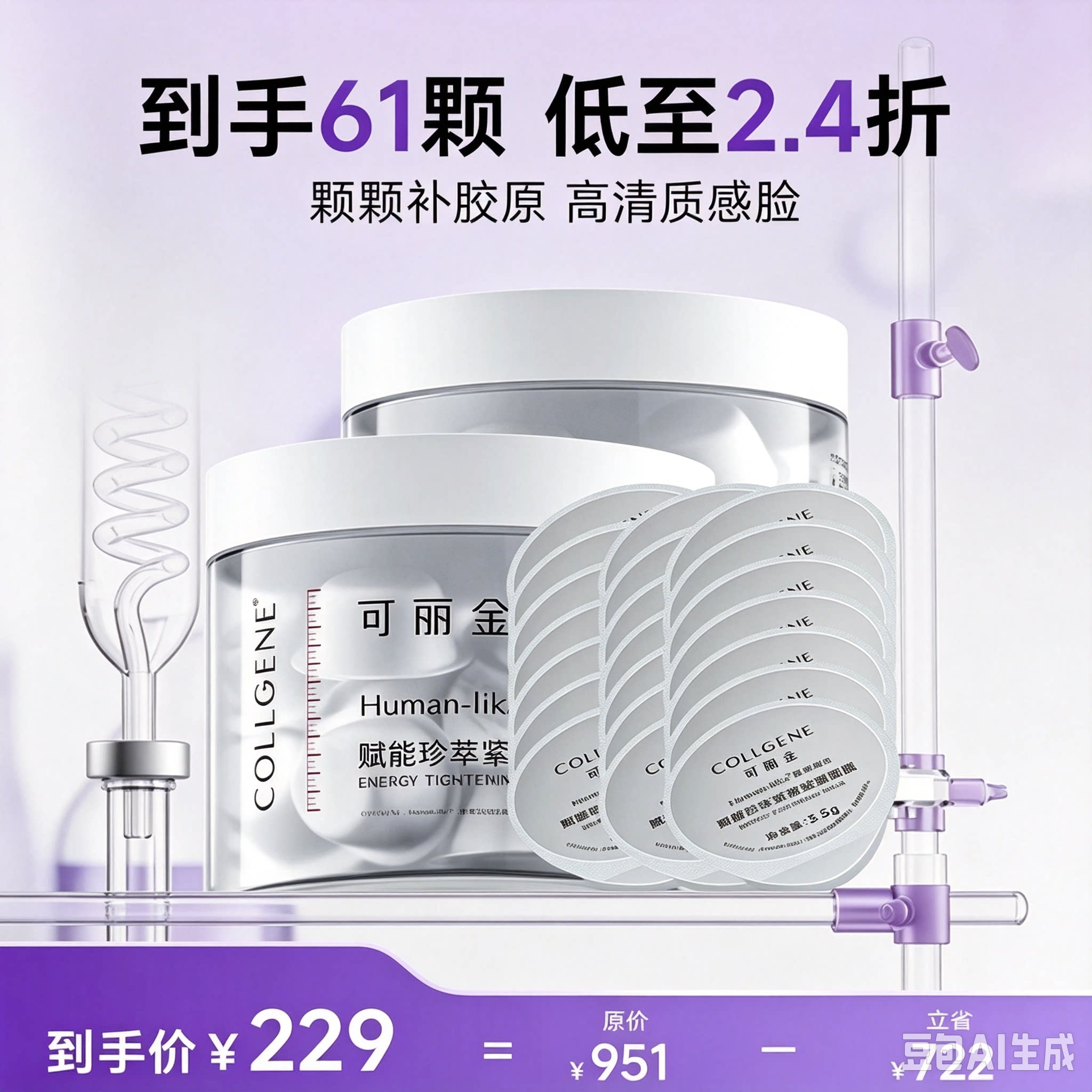 可丽金Human-like赋能紧致驻颜面膜涂抹面膜大魔王紧致重组胶原