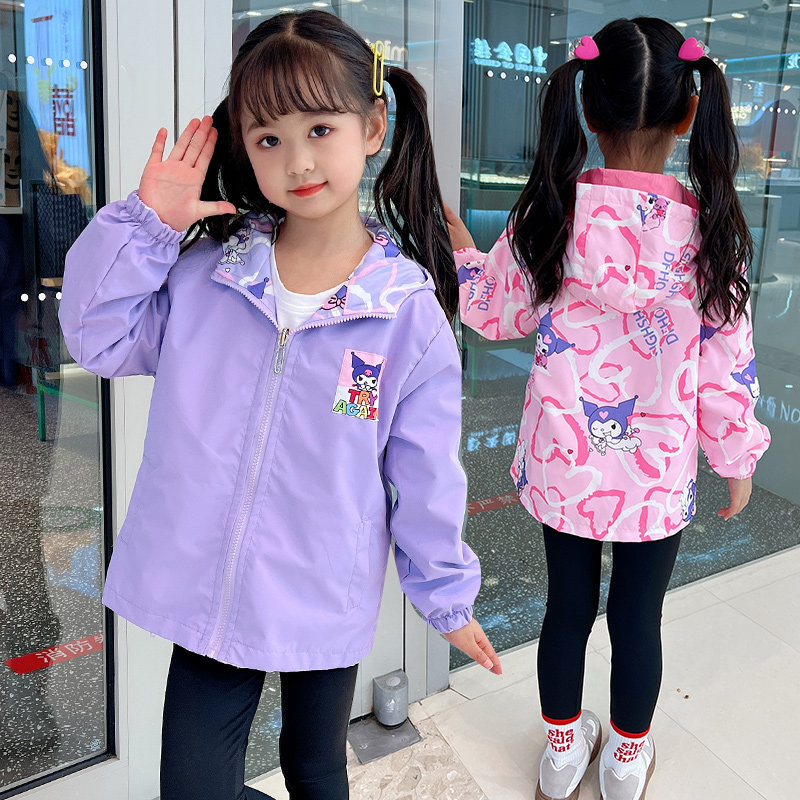 小女孩春装儿童女宝韩版2026新款女童双面穿冲锋衣中大童韩版冲锋