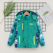 男童冲锋衣三合一可拆卸2026新款 加厚加绒外套中大童 男孩春秋冬季