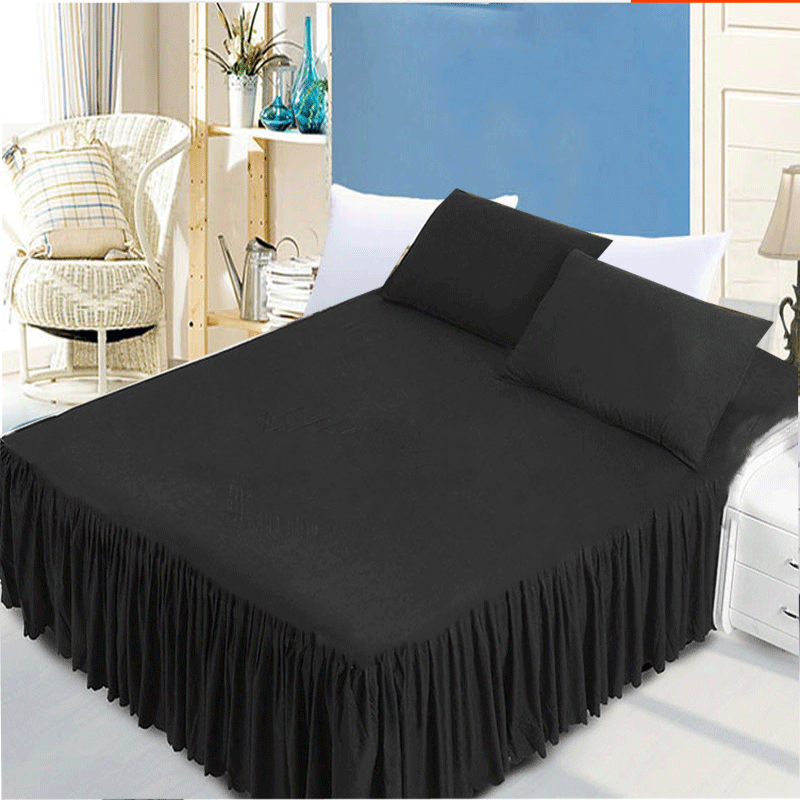 black Bedspread dust cover Single product bright red Bed skirt singleton Double bedding 1.2 1.5 1.8 2 meters increasein the Bedclothes , Bed skirts  category - from Buy2taobao.com to provide professional Taobao agent buy service