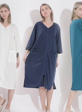 Women Sleepwear nightgown Men Bathrobe Pajamas 长款睡衣裙袍