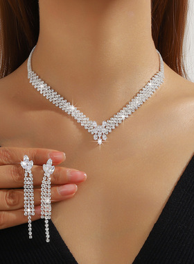 水钻耳环项链NecklaceEarrings