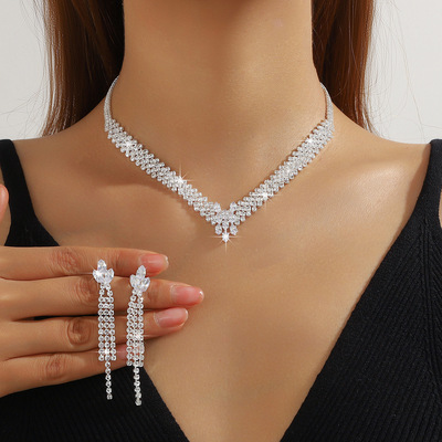 水钻耳环项链NecklaceEarrings