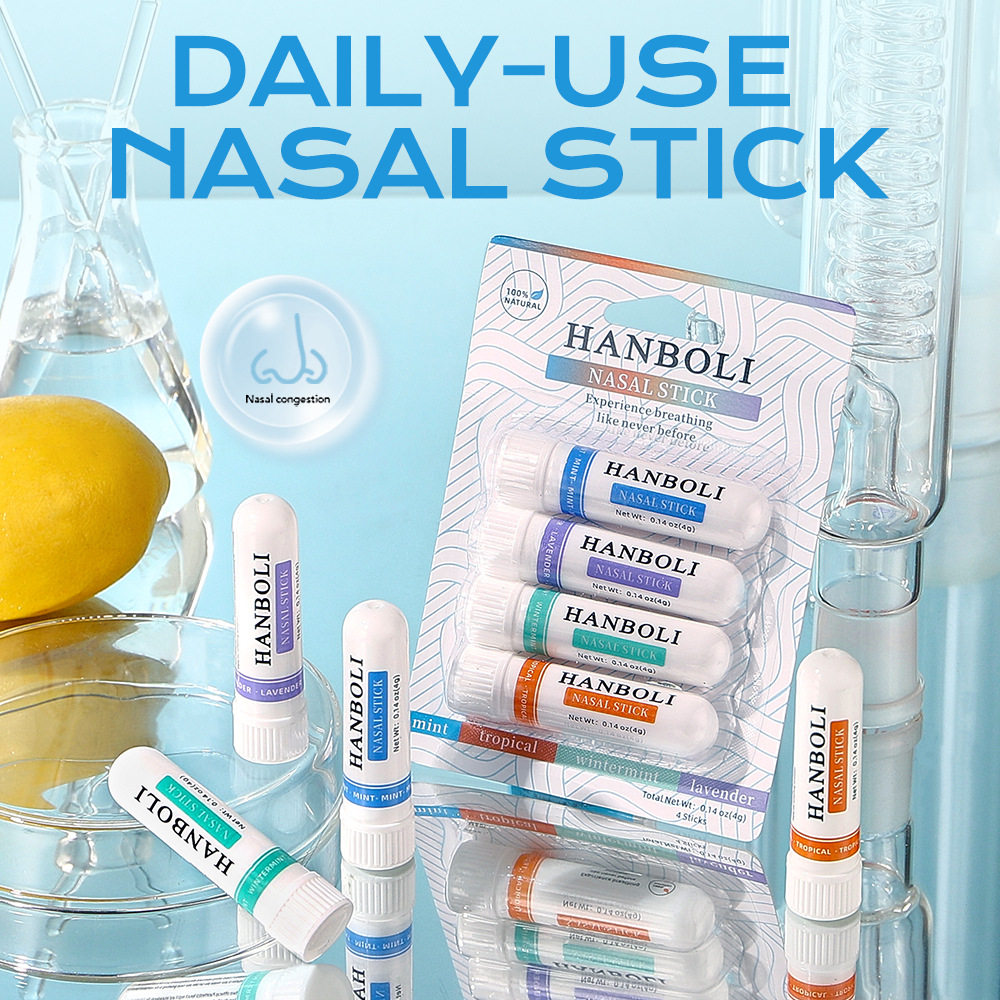Refresh Nasal Stick Breathing Boost Essential Oils Menthol - 实物图