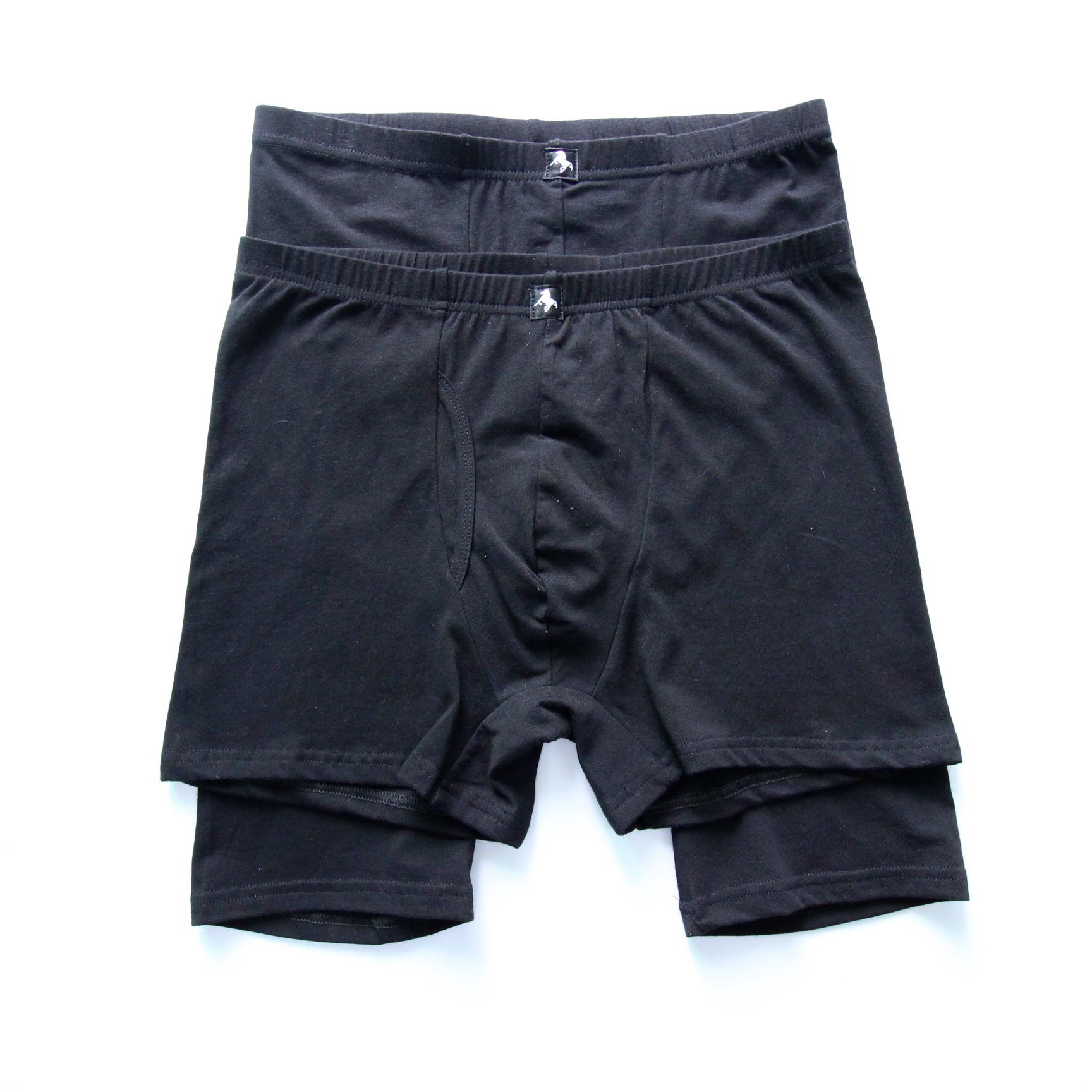 男士平角裤长款棉质大码前开口