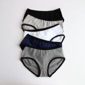 短裤 纯色小码 头 女士厚实纯棉中低腰少女生简约舒适三角裤 外贸内裤