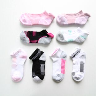女士袜子纯棉船袜舒适透气低帮浅口短筒袜加厚毛圈底部女运动吸汗