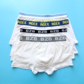 男生运动短裤 微瑕疵外贸男士 棉质四角短裤 男平角裤 衩清仓 白色内裤