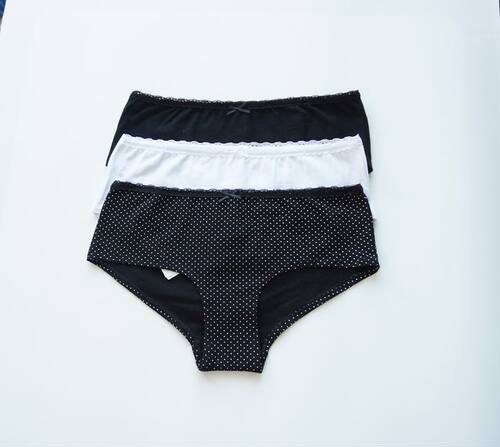 外单青年纯棉女士三角裤性感圆点