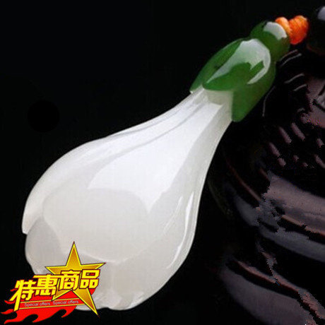 新疆和田白玉吊坠白玉兰花女款项坠毛衣链