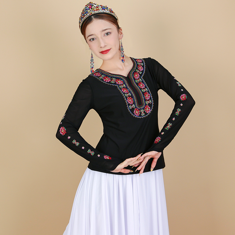 艺考生维族舞蹈上衣新疆舞演出服