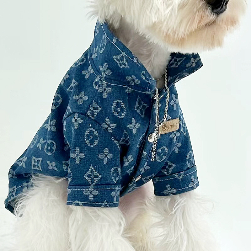 大型中型犬牛仔衣潮牌时尚狗衣服