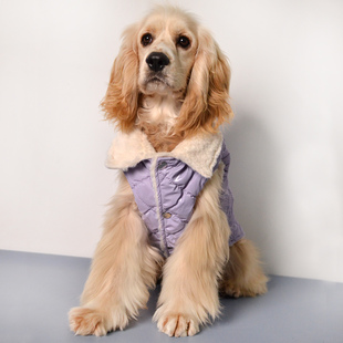 小型犬衣服雪纳瑞可卡泰迪西施马尔泰猫咪秋冬季 狗衣服保暖绒马甲