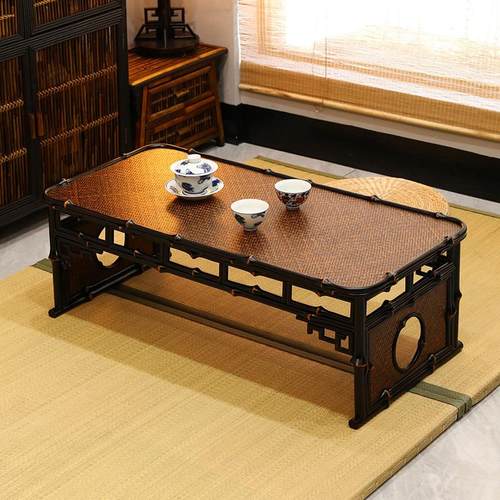 中式复古小茶几榻榻米桌组合