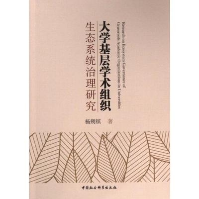大学基层学术组织生态系统治理研究 杨朔镔著 9787522727783
