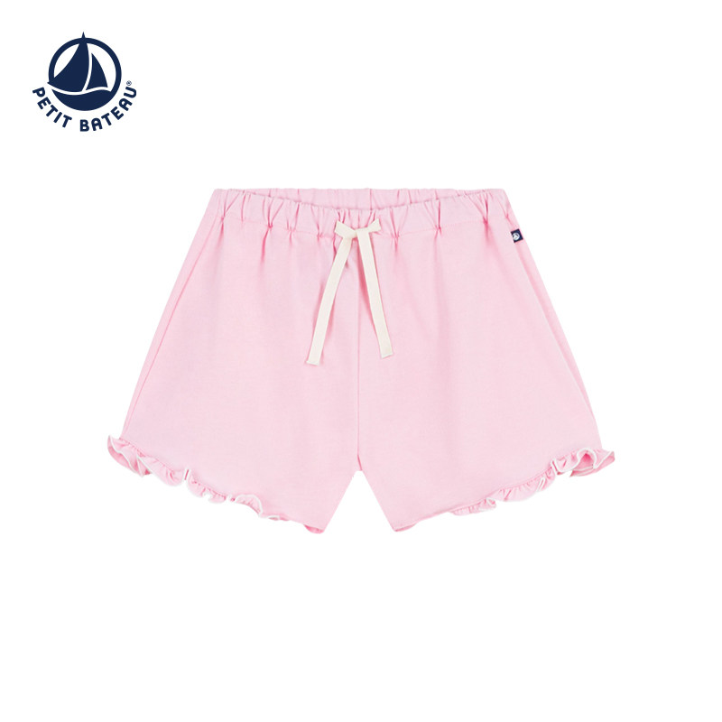 【2026春夏新品】法国小帆船Petitbateau童装女童木耳边短裤A0FAP