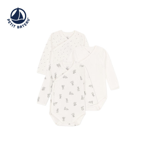 Petitbateau秋季婴幼儿包屁衣