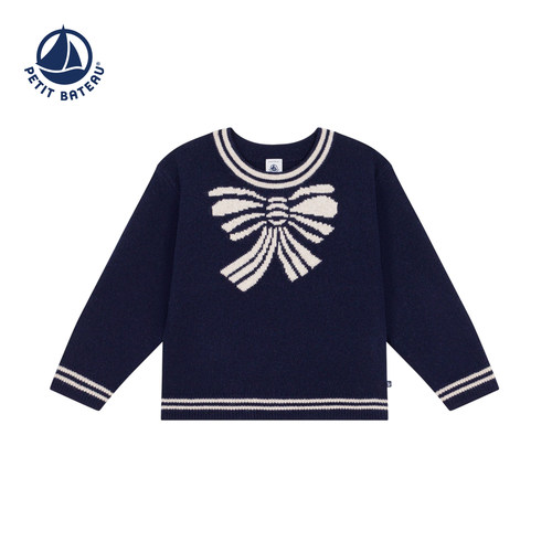 【26秋冬新品】法国小帆船童装Petitbateau女童绵羊毛针织衫A0GGK