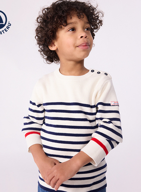 【2025秋冬】Petitbateau小帆船童装男女童针织条纹毛衣A0E5M