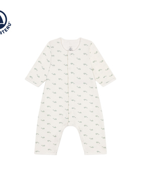 法国Petitbateau小帆船童装婴幼儿长袖连身衣爬服A0B5X