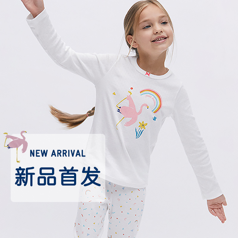 法国Petitbateau小帆船儿童秋衣秋裤家居服打底睡衣保暖内衣套装