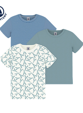 【2026春夏新品】法国Petitbateau小帆船童装儿童T恤3件装A0FLC