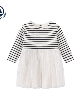 秋冬女宝婴幼儿长袖纱纱连衣裙A0CUM