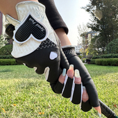 韩国高尔夫手套女士露指触屏防晒透气双手防滑耐磨骑行golf球用品