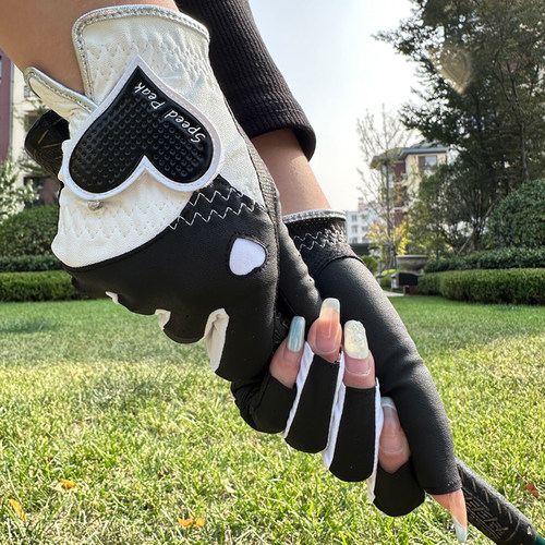 露指可触屏高尔夫球手套女款时尚